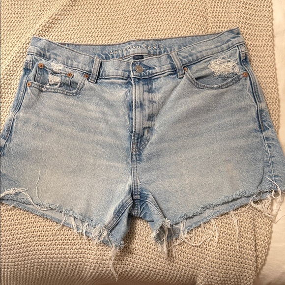 American Eagle Outfitters Pants - American Eagle Outfitters Women's Distressed Light Blue Jean Shorts